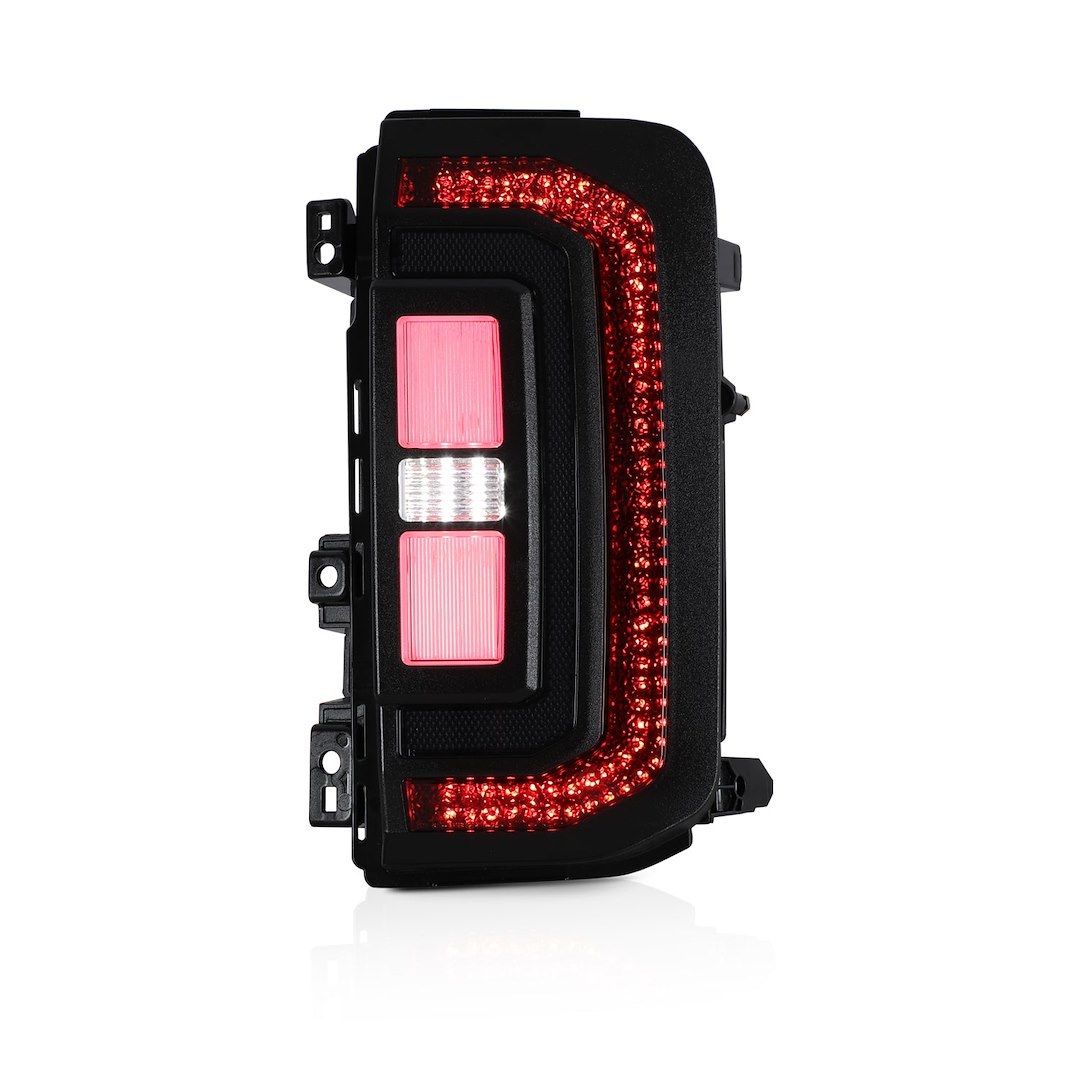 Winjet Tail Light Assembly, Sol Series, Red/ Smoke Lens, Black Housing, LED – CTATT0781-L4-SQ