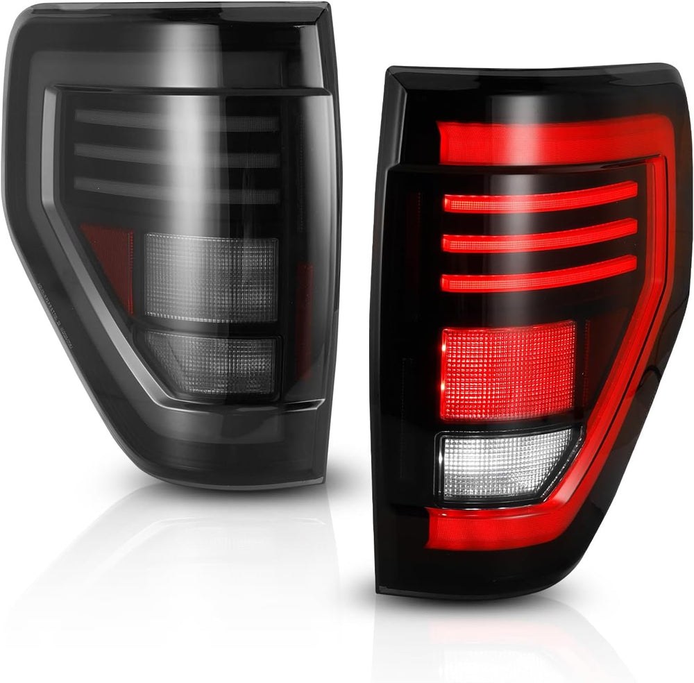 Winjet Tail Light Assembly, Smoke Lens, Matte Black ABS Plastic Housing, LED Bulb – CTWJ-0706-BS-SQ