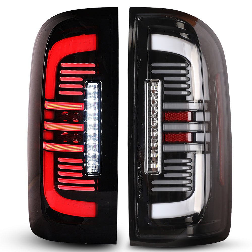 Winjet Tail Light Assembly, Clear Lens, Gloss Black ABS Plastic Housing, LED Bulb – CTWJ-0712-GBC-SQ