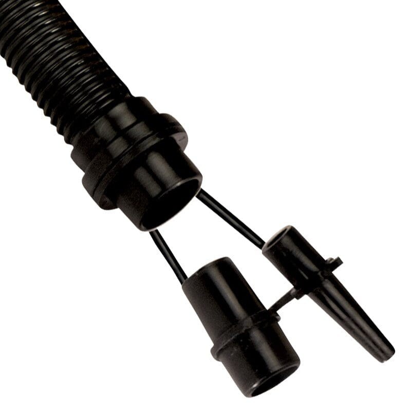 Wow Sports Air Pump, For Use with Small Inflatables, Manual Foot Pump, Yellow and Black, Plastic, 2 Valve Adapters – 13-4040