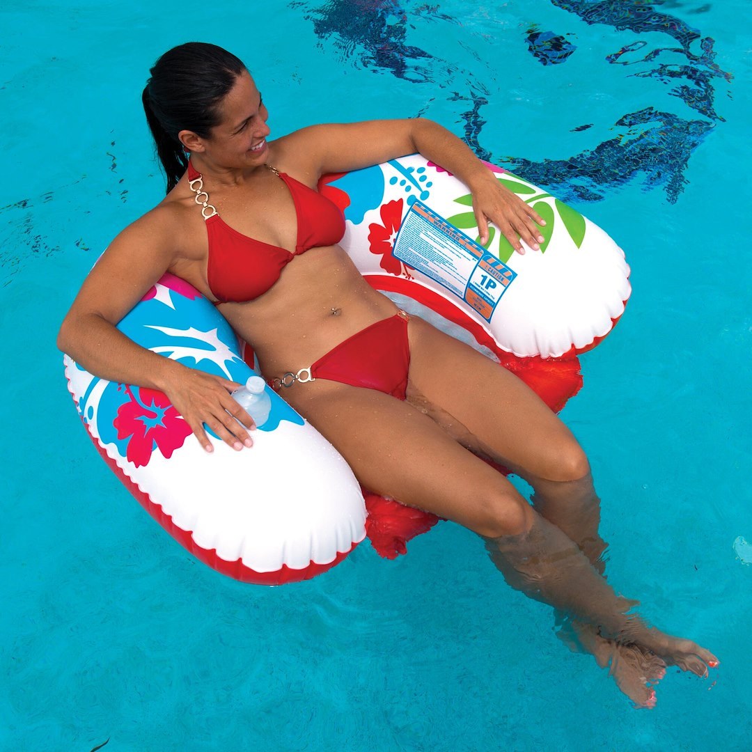 Wow Sports Float Tube, Pool/ River or Lake, 1 Person/ 220 Pound Capacity, 51 Inch X 40 Inch, White/Red/Blue/Green/Orange and Pink – 14-2030
