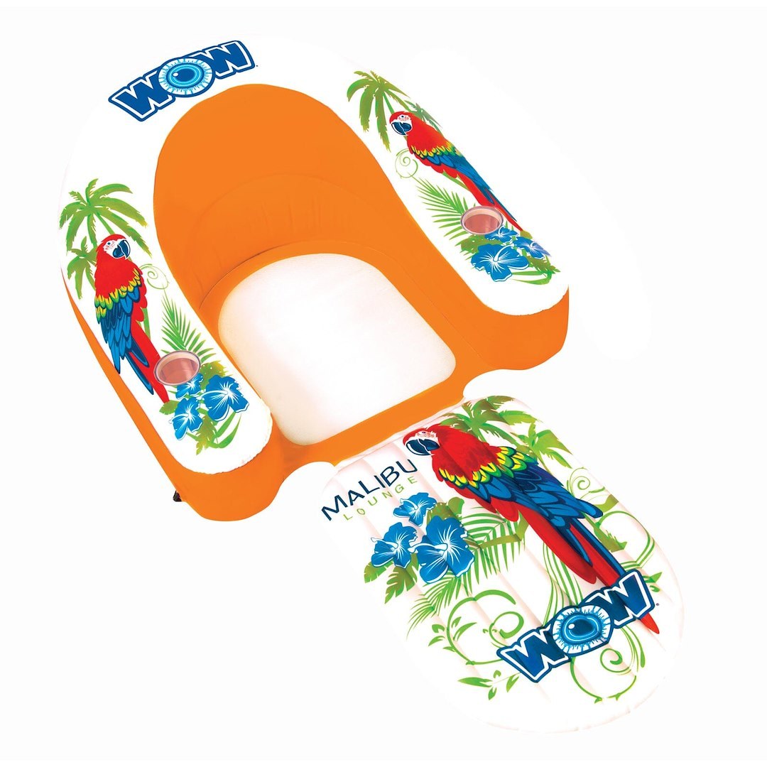 Wow Sports Float Tube, Malibu Lounge, Pool/ River or Lake, 1 Person/ 220 Pounds Capacity, 66 Inch X 36 Inch – 14-2070