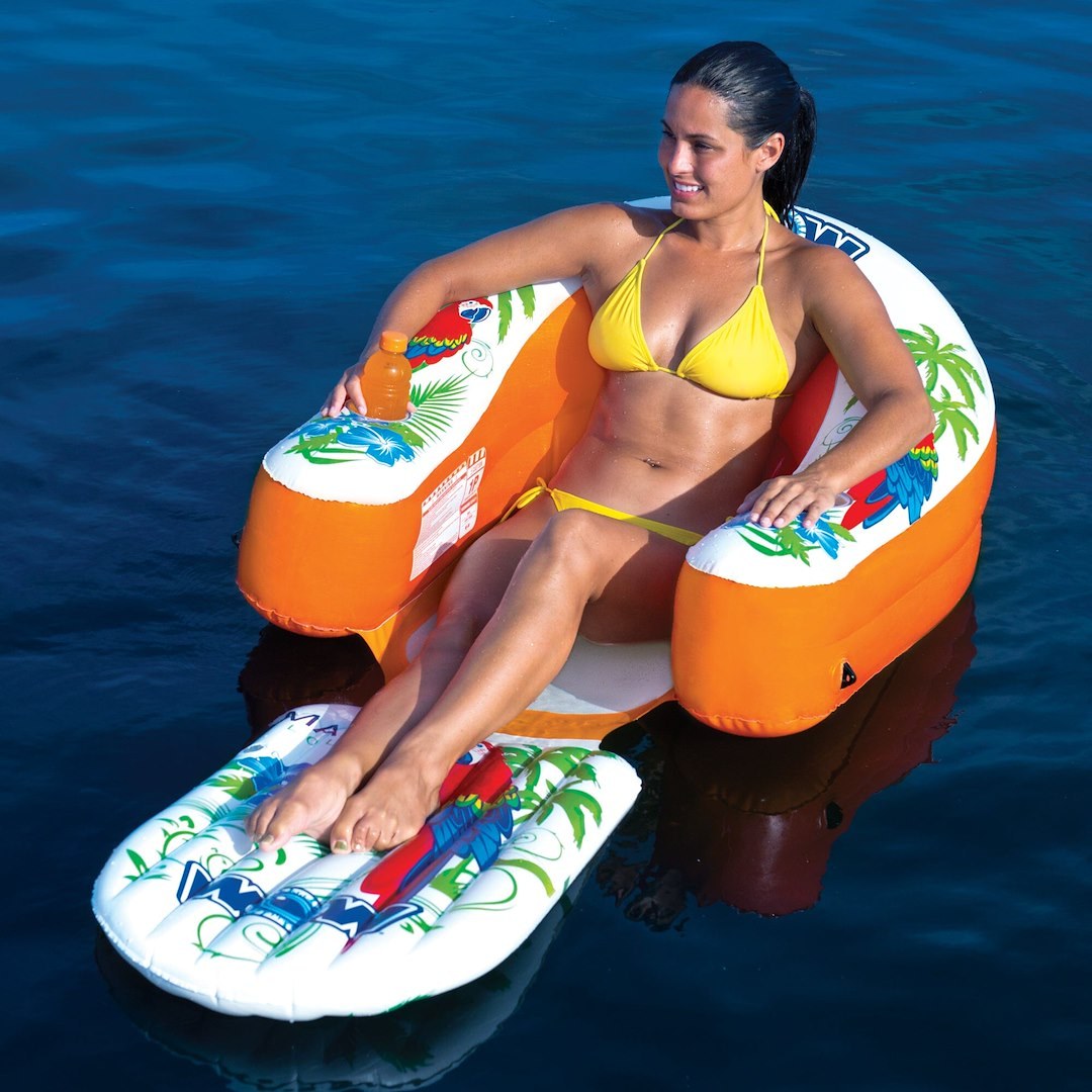 Wow Sports Float Tube, Malibu Lounge, Pool/ River or Lake, 1 Person/ 220 Pounds Capacity, 66 Inch X 36 Inch – 14-2070
