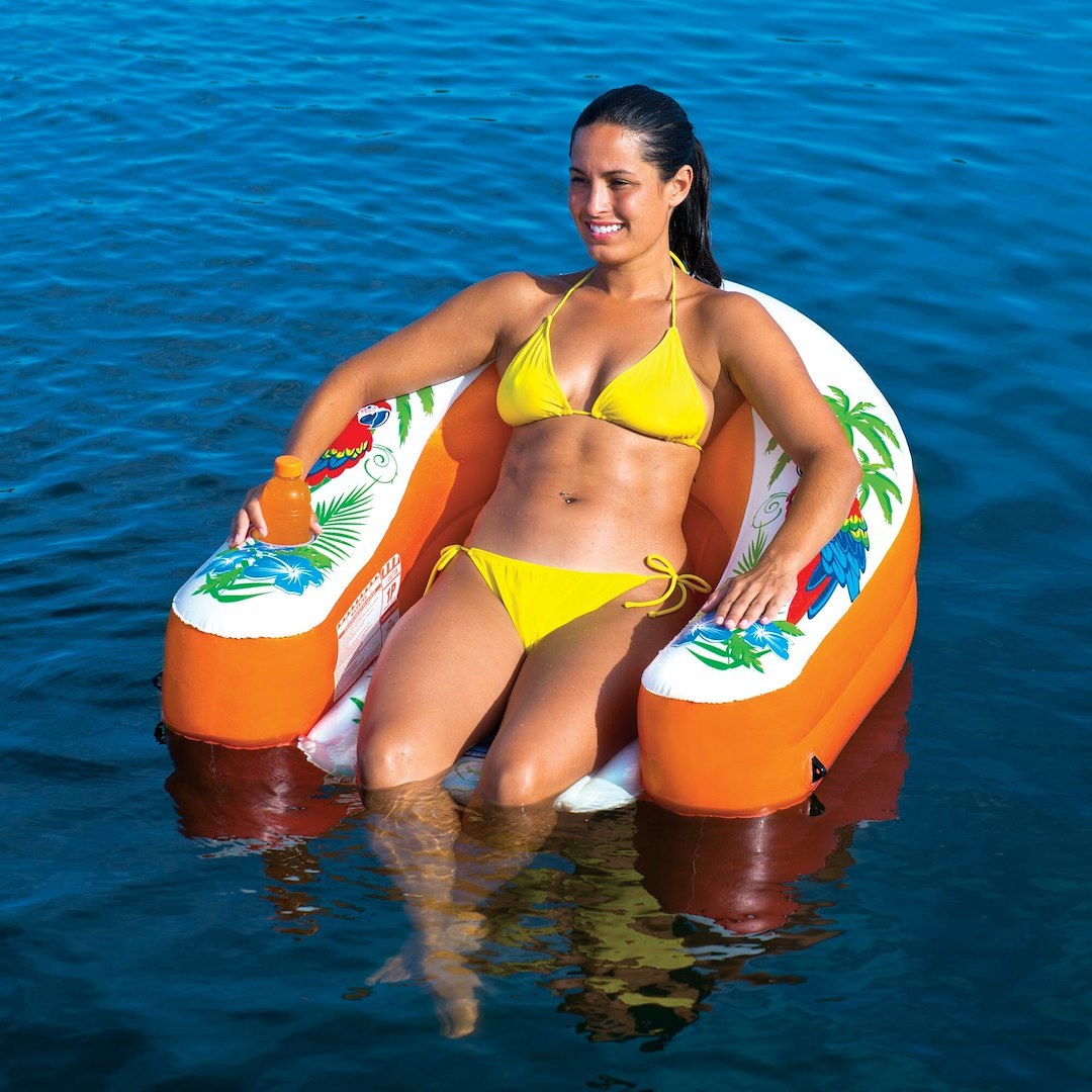 Wow Sports Float Tube, Malibu Lounge, Pool/ River or Lake, 1 Person/ 220 Pounds Capacity, 66 Inch X 36 Inch – 14-2070