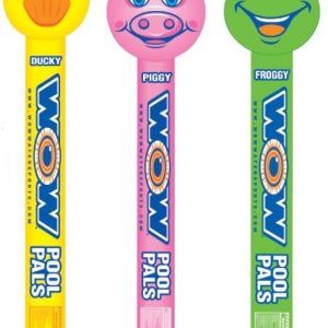 Wow Sports Pool Noodle, Pool Pals, Assorted Characters of Pig/ Frog/ Duck, One Person/ 220 Pound Load Capacity, Yellow/ Pink/ and Green – 17-2050