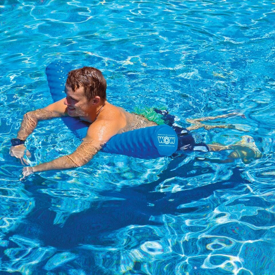 Wow Sports Pool Noodle, First Class, Cylindrical Tube Type, One Person/ 250 Pound Load Capacity, 5-1/2 Inch Diameter X 46 Inch Length, Blue – 17-2060B