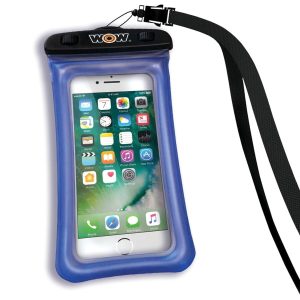 Wow Sports Waterproof Pouch, H2O Proof, 4 Inch X 8 Inch, Blue, Use to Hold Smart Phone, With Lanyard – 18-5000B