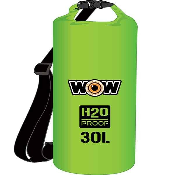 Wow Sports Gear Bag, H2O Proof, Backpack Style, 30 Liter Capacity, 1 Large Buckle Locked Compartment, With Adjustable Shoulder Strap – 18-5090G