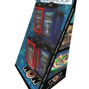 Wow Sports Point of Purchase Display, H2O Proof, Smartphone Cases Floor Display, With IPX8 Rated Waterproof Smartphone Cases and Lanyard – 19-5130