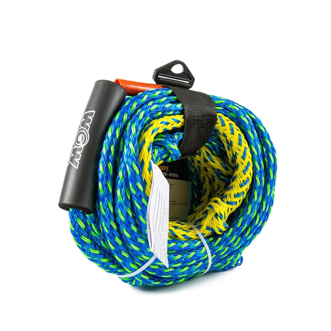 Wow Sports Towable Tube Tow Rope, 4K, Use to Tow Towable Tube of 1 to 2 Riders, 4150 Pound Breaking Strength, 60 Foot Length – 22-WRP-4608