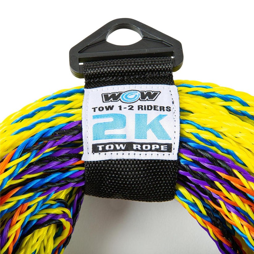 Wow Sports Towable Tube Tow Rope, 2K, Use to Tow Towable Tube of 1 to 2 Riders, 2375 Pound Breaking Strength, 60 Foot Length – 22-WRP-4609