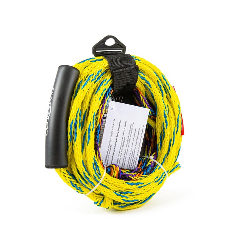 Wow Sports Towable Tube Tow Rope, 2K, Use to Tow Towable Tube of 1 to 2 Riders, 2375 Pound Breaking Strength, 60 Foot Length – 22-WRP-4609
