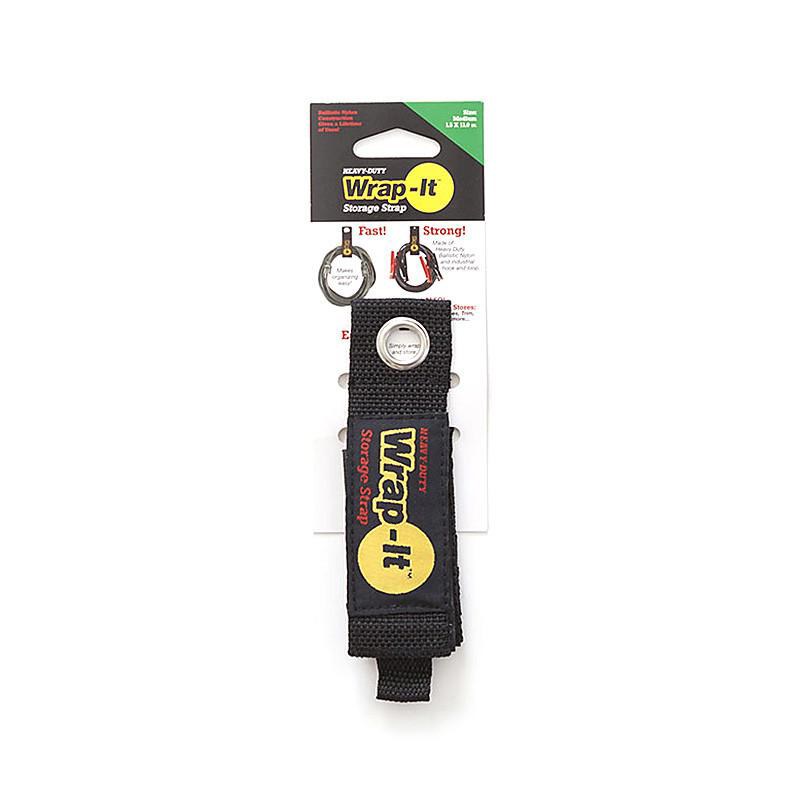 Wrap-It Multi Purpose Strap, 10-1/4 Inch Length X 1-1/2 Inch Width, Medium, Black, Nylon – 100-20B