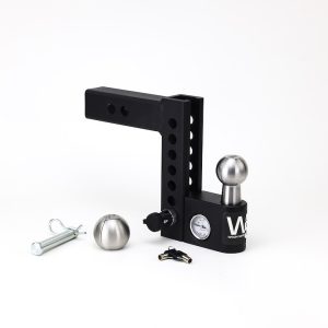 Weigh Safe Trailer Hitch Ball Mount, Fits 2 Inch Receiver, 12500 Gross Trailer Weight, Adjustable, Stowable Design, 6 Inch Drop – AWS6-2