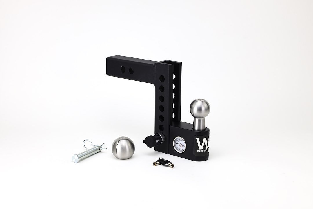 Weigh Safe Trailer Hitch Ball Mount, Fits 2 Inch Receiver, 12500 Gross Trailer Weight, Adjustable, Stowable Design, 6 Inch Drop – AWS6-2