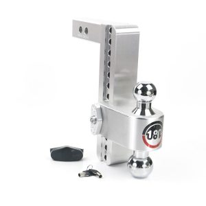 Weigh Safe Trailer Hitch Ball Mount, 180 Degree, Fits 2 Inch Receiver, 12500 Gross Trailer Weight, Turnover, Adjustable, Stowable – CTB10-2