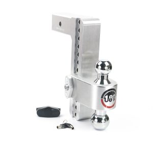 Weigh Safe Trailer Hitch Ball Mount, 180 Degree, Fits 2-1/2 Inch Receiver, 18500 Gross Trailer Weight, Turnover, Adjustable, Stowable – CTB10-2.5