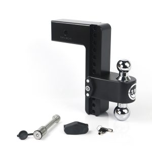 Weigh Safe Trailer Hitch Ball Mount, 180 Degree, Fits 3 Inch Receiver, 21000 Pound Gross Trailer Weight/ 2200 Pound Tongue Weight – CTB10-3-KA-CER-BLA