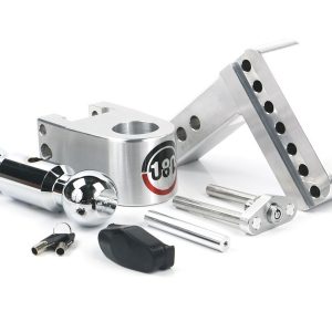 Weigh Safe Trailer Hitch Ball Mount, 180 Degree, Fits 2 Inch Receiver, 12500 Gross Trailer Weight, Turnover, Adjustable, Non-Stowable – CTB4-2
