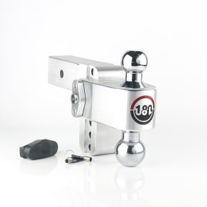 Weigh Safe Trailer Hitch Ball Mount, 180 Degree, Fits 2-1/2 Inch Receiver, 18500 Gross Trailer Weight, Turnover, Adjustable, Non-Stowable – CTB4-2.5