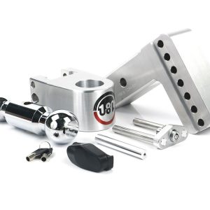 Weigh Safe Trailer Hitch Ball Mount, 180 Degree, Fits 2-1/2 Inch Receiver, 18500 Gross Trailer Weight, Turnover, Adjustable, Non-Stowable – CTB4-2.5