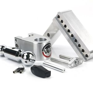 Weigh Safe Trailer Hitch Ball Mount, 180 Degree, Fits 2 Inch Receiver, 12500 Gross Trailer Weight, Turnover, Adjustable, Stowable – CTB6-2