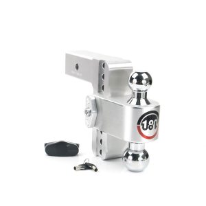 Weigh Safe Trailer Hitch Ball Mount, 180 Degree, Fits 2-1/2 Inch Receiver, 18500 Gross Trailer Weight, Turnover, Adjustable, Stowable – CTB6-2.5