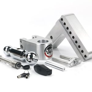 Weigh Safe Trailer Hitch Ball Mount, 180 Degree, Fits 2-1/2 Inch Receiver, 18500 Gross Trailer Weight, Turnover, Adjustable, Stowable – CTB6-2.5-KA