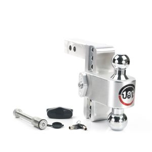 Weigh Safe Trailer Hitch Ball Mount, 180 Degree, Fits 2 Inch Receiver, 12500 Gross Trailer Weight, Turnover, Adjustable, Stowable – CTB6-2-KA