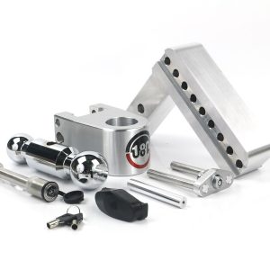 Weigh Safe Trailer Hitch Ball Mount, 180 Degree, Fits 2 Inch Receiver, 12500 Gross Trailer Weight, Turnover, Adjustable, Stowable – CTB6-2-KA