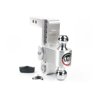 Weigh Safe Trailer Hitch Ball Mount, 180 Degree, Fits 2 Inch Receiver, 12500 Gross Trailer Weight, Turnover, Adjustable, Stowable – CTB8-2