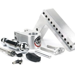 Weigh Safe Trailer Hitch Ball Mount, 180 Degree, Fits 2-1/2 Inch Receiver, 18500 Gross Trailer Weight, Turnover, Adjustable, Stowable – CTB8-2.5-KA