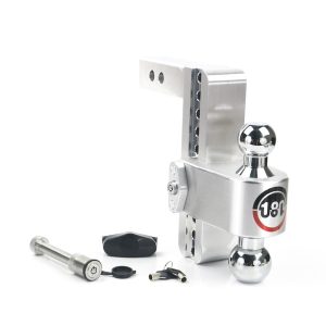 Weigh Safe Trailer Hitch Ball Mount, 180 Degree, Fits 2 Inch Receiver, 12500 Gross Trailer Weight, Turnover, Adjustable, Stowable – CTB8-2-KA