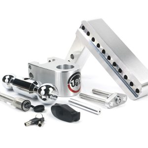 Weigh Safe Trailer Hitch Ball Mount, 180 Degree, Fits 2 Inch Receiver, 12500 Gross Trailer Weight, Turnover, Adjustable, Stowable – CTB8-2-KA