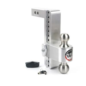 Weigh Safe Trailer Hitch Ball Mount, 180 Degree, Fits 2 Inch Receiver, 12500 Gross Trailer Weight, Turnover, Adjustable, Stowable – LTB10-2