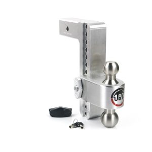 Weigh Safe Trailer Hitch Ball Mount, 180 Degree, Fits 2-1/2 Inch Receiver, 18500 Gross Trailer Weight, Turnover, Adjustable, Stowable – LTB10-2.5