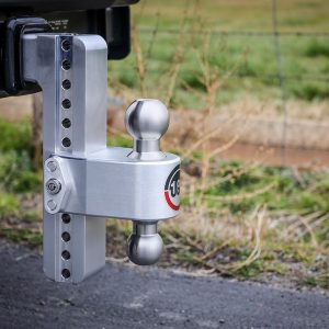 Weigh Safe Trailer Hitch Ball Mount, 180 Degree, Fits 2-1/2 Inch Receiver, 18500 Gross Trailer Weight, Turnover, Adjustable, Stowable – LTB10-2.5