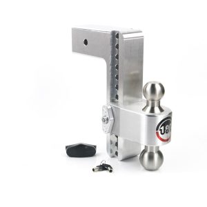 Weigh Safe Trailer Hitch Ball Mount, 180 Degree, Fits 3 Inch Receiver, 21000 Gross Trailer Weight, Turnover, Adjustable, Non-Stowable – LTB10-3