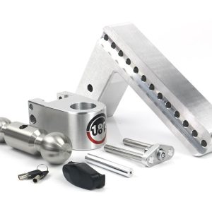 Weigh Safe Trailer Hitch Ball Mount, 180 Degree, Fits 3 Inch Receiver, 21000 Gross Trailer Weight, Turnover, Adjustable, Non-Stowable – LTB10-3