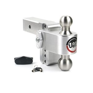 Weigh Safe Trailer Hitch Ball Mount, 180 Degree, Fits 2-1/2 Inch Receiver, 18500 Gross Trailer Weight, Turnover, Adjustable, Non-Stowable – LTB4-2.5
