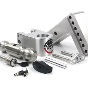 Weigh Safe Trailer Hitch Ball Mount, 180 Degree, Fits 2-1/2 Inch Receiver, 18500 Gross Trailer Weight, Turnover, Adjustable – LTB4-2.5-KA