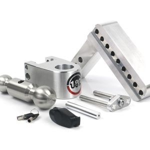 Weigh Safe Trailer Hitch Ball Mount, 180 Degree, Fits 2 Inch Receiver, 12500 Gross Trailer Weight, Turnover, Adjustable, Stowable – LTB6-2