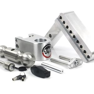 Weigh Safe Trailer Hitch Ball Mount, 180 Degree, Fits 2 Inch Receiver, 12500 Gross Trailer Weight, Turnover, Adjustable, Stowable – LTB6-2-KA