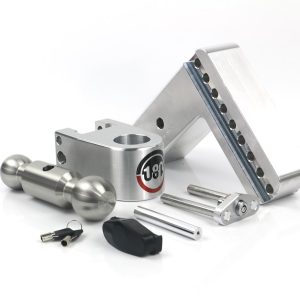Weigh Safe Trailer Hitch Ball Mount, 180 Degree, Fits 3 Inch Receiver, 21000 Gross Trailer Weight, Turnover, Adjustable, Non-Stowable – LTB6-3