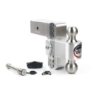 Weigh Safe Trailer Hitch Ball Mount, 180 Degree, Fits 3 Inch Receiver, 21000 Gross Trailer Weight, Turnover, Adjustable, Non-Stowable – LTB6-3-KA