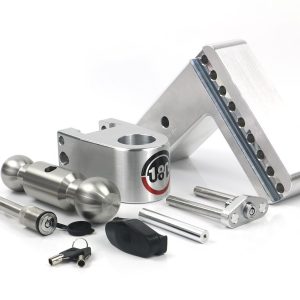 Weigh Safe Trailer Hitch Ball Mount, 180 Degree, Fits 3 Inch Receiver, 21000 Gross Trailer Weight, Turnover, Adjustable, Non-Stowable – LTB6-3-KA