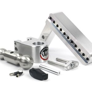 Weigh Safe Trailer Hitch Ball Mount, 180 Degree, Fits 2 Inch Receiver, 12500 Gross Trailer Weight, Turnover, Adjustable, Stowable – LTB8-2