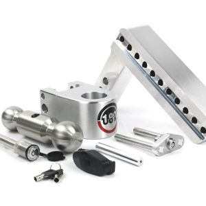 Weigh Safe Trailer Hitch Ball Mount, 180 Degree, Fits 2 Inch Receiver, 12500 Gross Trailer Weight, Turnover, Adjustable, Stowable – LTB8-2-KA