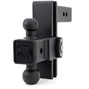 Weigh Safe Trailer Hitch Ball Mount, 180 Pro, Fits 2-1/2 Inch Receiver, 25000 Gross Trailer Weight, Adjustable, Stowable Design – STB8-2.5-KA