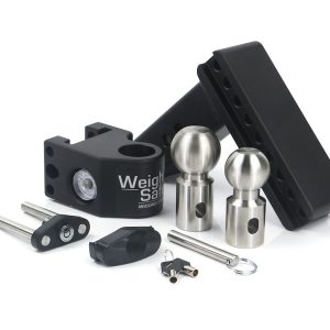 Weigh Safe Trailer Hitch Ball Mount, Fits 2-1/2 Inch Receiver, 18500 Gross Trailer Weight, Adjustable, Stowable Design – SWS6-2.5